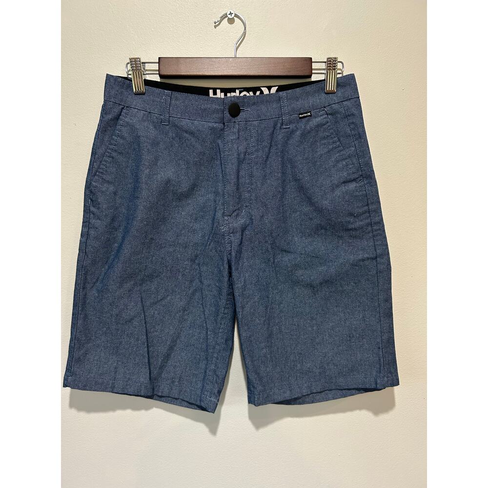 Hurley shorts chambray size 28 inseam 9 inches blue